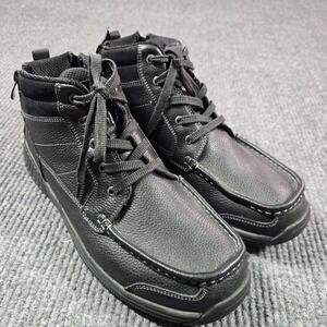 Orthofeet Ryder Boots Mens Size 12 D Black Leather Chukka Lace Up Pain Relief